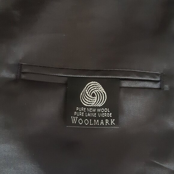 Boulevard Club SZ 46R 100% Wool Light Charcoal Herringbone Men's Sport Jacket - Picture 9 of 14